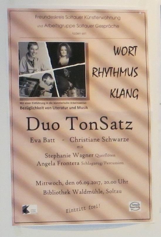 Suo TonSatz Abschlussveranstaltung Soltauer Künstlerstipendium