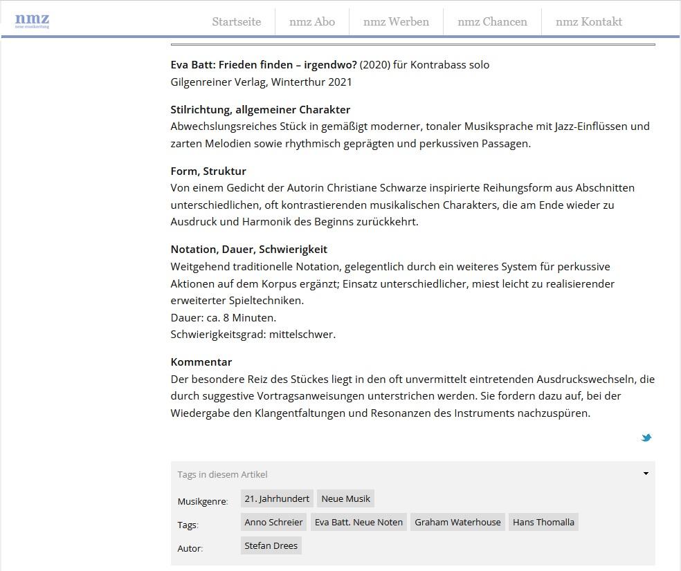 Rezension Frieden finden_NMZ Rezension Frieden finden_NMZ