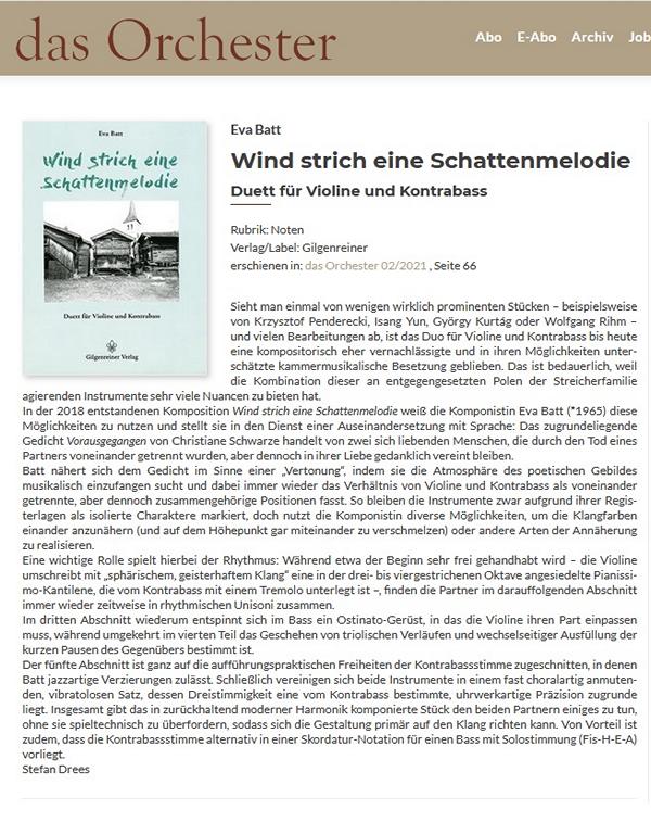 Magazin "das Orchester" Magazin "das Orchester"